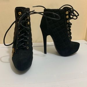 Woman Black Booties High Heel